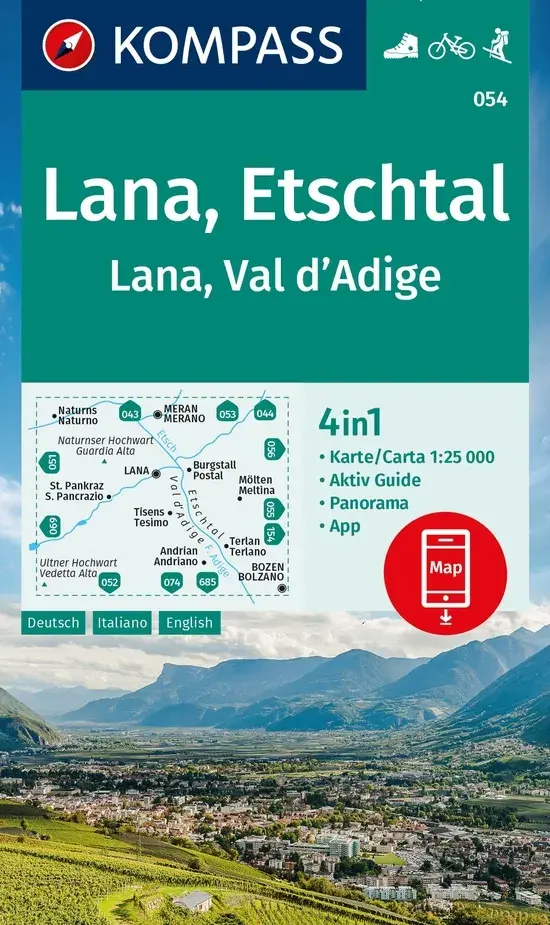 Wandelkaart WK054 Lana - Etschtal