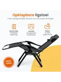 Opvouwbare Ligstoel - 3 Standen - Zwart
