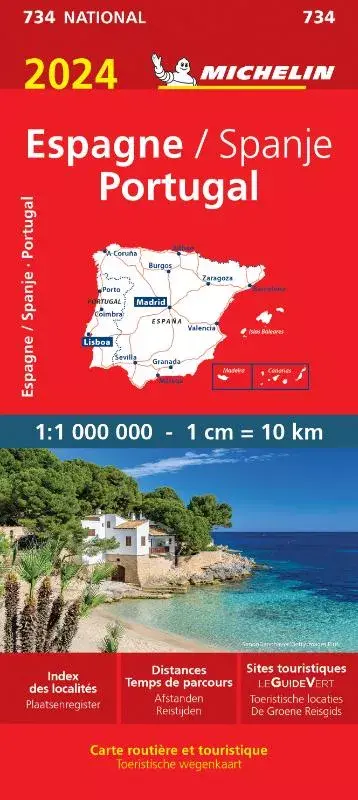 Wegenkaart 734 Spanje & Portugal 2024