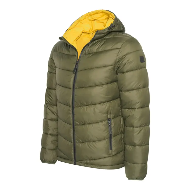 Heren Hooded Winter Jacket Cappuccino Italia