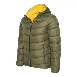 Heren Hooded Puffer Jacket Cappuccino Italia
