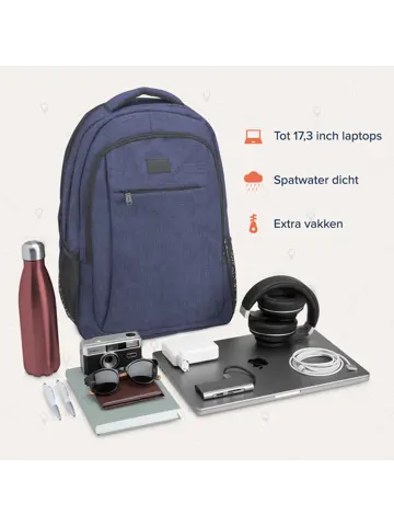 Rugtas – 36L – 17,3 Inch – Blauw