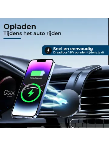 MagSafe Telefoonhouder Auto - Draadloos Opladen