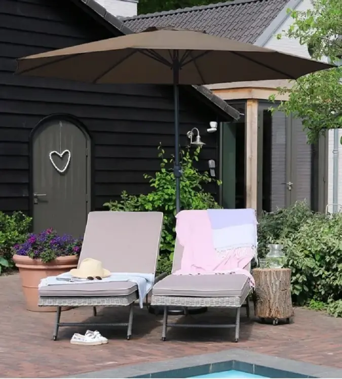Parasol Luxe 8-ribs - Ø 300cm - taupe