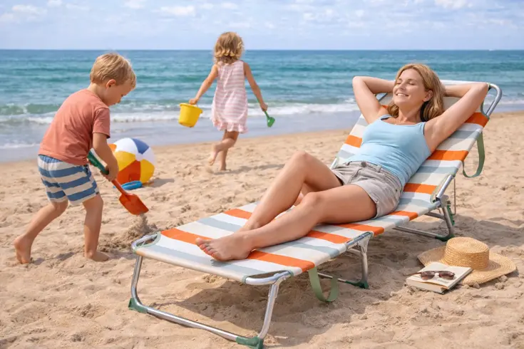 Ligbed Aluminium 3-Standen Opvouwbaar -