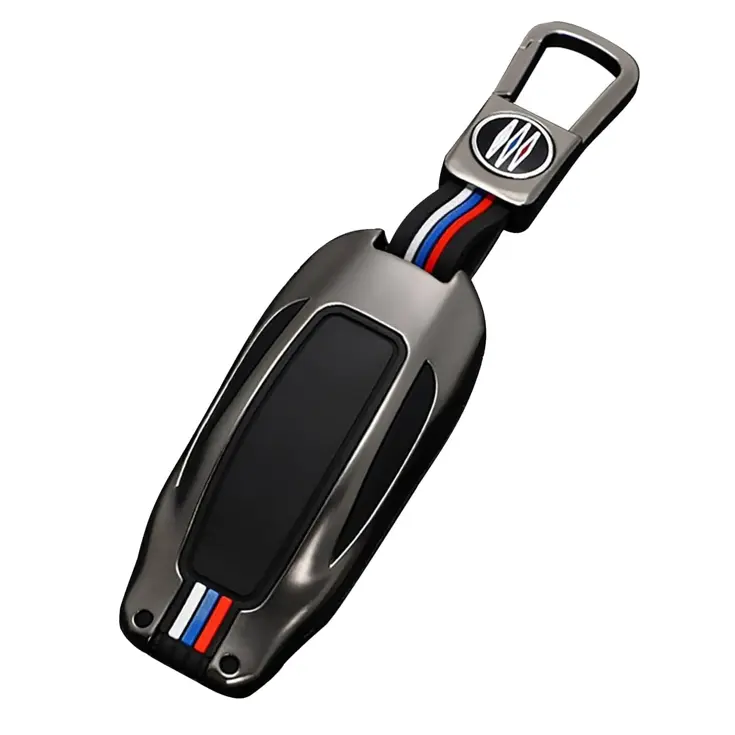 Metalen Sleutelhoesje voor Tesla Model X grijs B