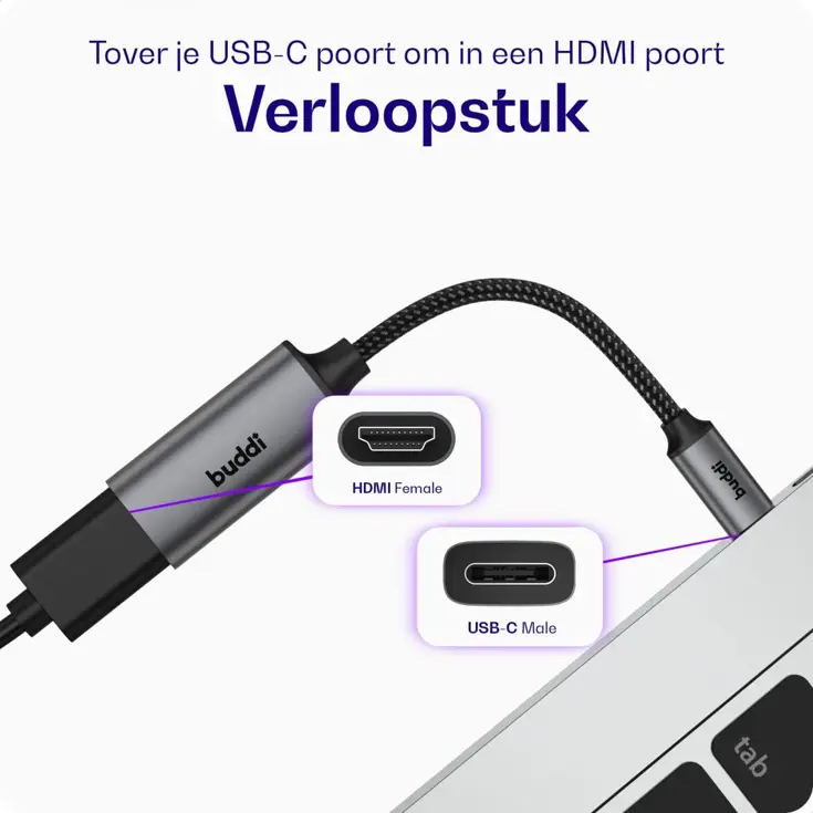 Ease USB-C naar HDMI 4K@60Hz Adapter