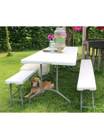 Klaptafel - campingtafel - 180cm - wit