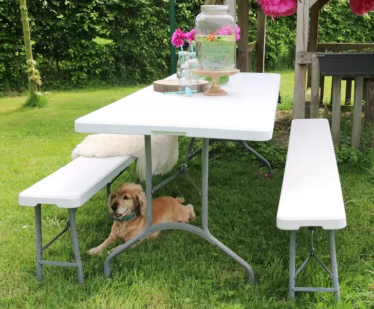 Klaptafel - campingtafel - 180cm - wit