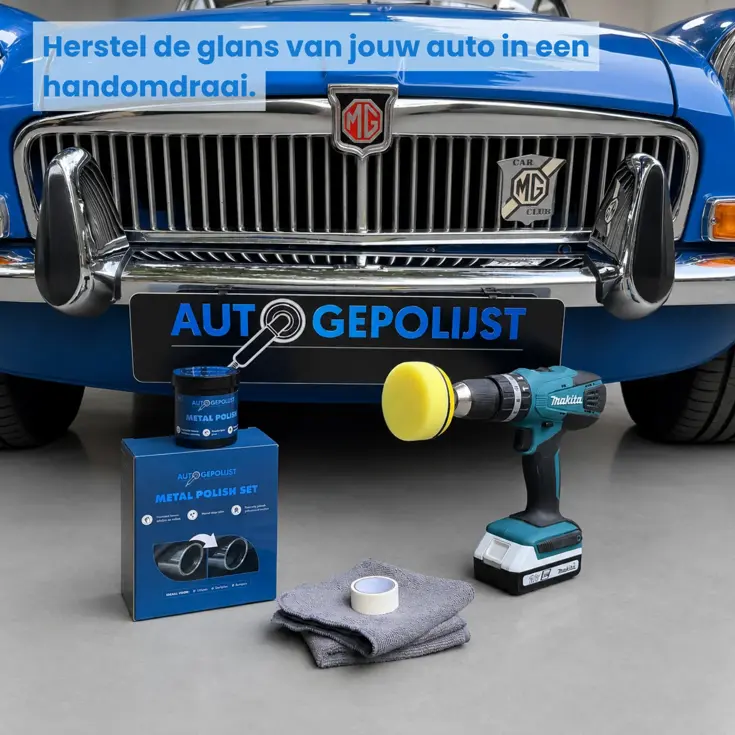 Metaal Polijst Set - 9 Delig - Chroompoets