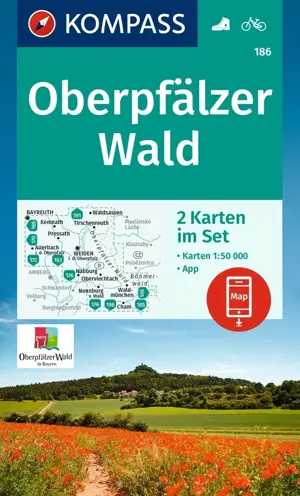 Wandelkaart WK186 Oberpfälzer Wald