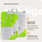 Compressie Packing Cubes – 6 stuks – Groen