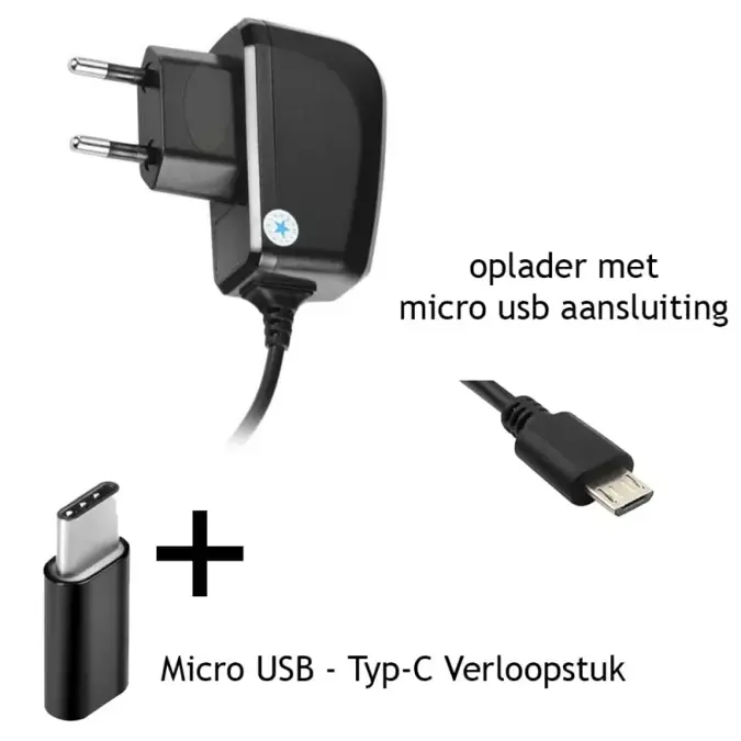 Bluestar Ereader Lader 10w Micro USB + Type C