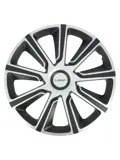 Wieldoppen - 15 inch - zilver/zwart - 4 stuks