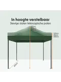 Partytent – 3x3 m – Easy-Up – Donkergroen