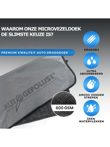 Microvezeldoek - Droogdoek - 600GSM - 50 x 80 cm