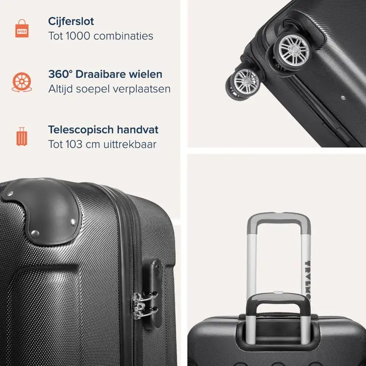 TRVLMORE Handbagage Koffer - 38L