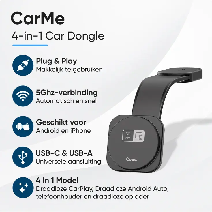 4-in-1 CarPlay & Android Auto Dongle Pro