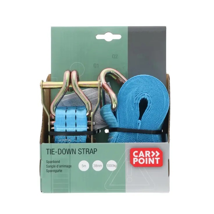 Carpoint Spanband met Ratel en Haken 5 Meter