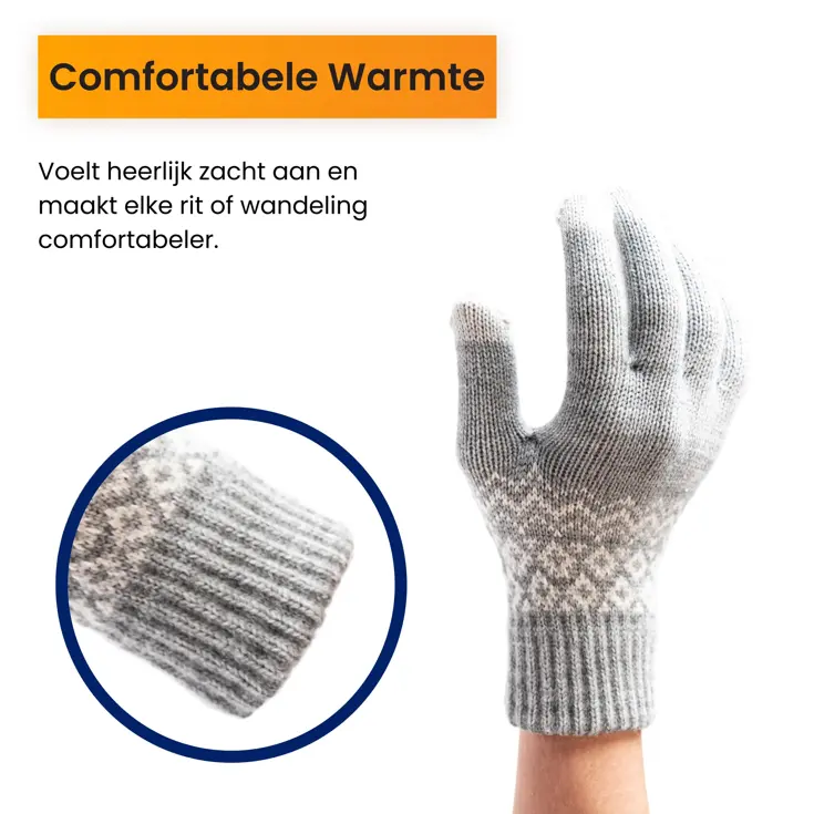 Touchscreen Handschoenen Winter - Grijs