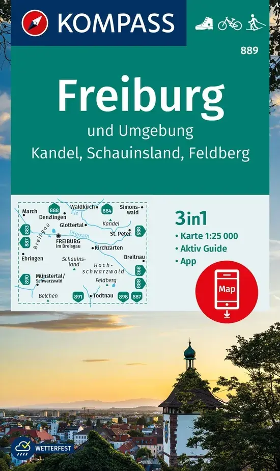 Wandelkaart WK889 Freiburg und Umgebung