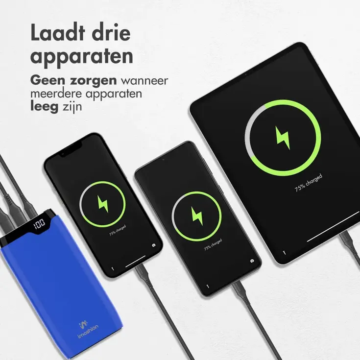 Powerbank 20.000 mAh 22.5w Snellader