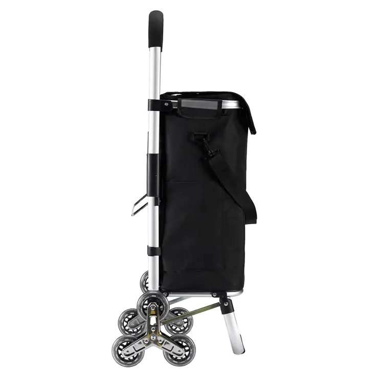40L boodschappentrolley met trapwielen