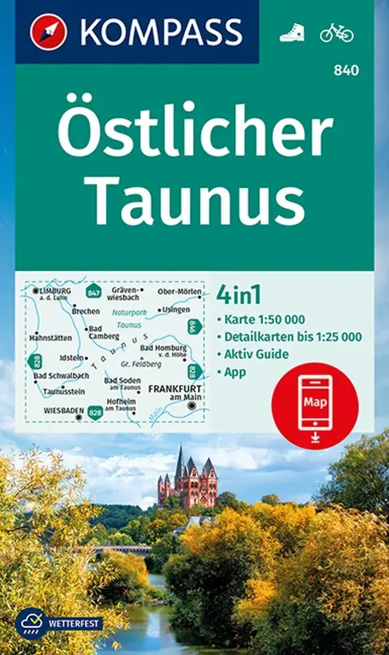Wandelkaart WK840 Östlicher Taunus