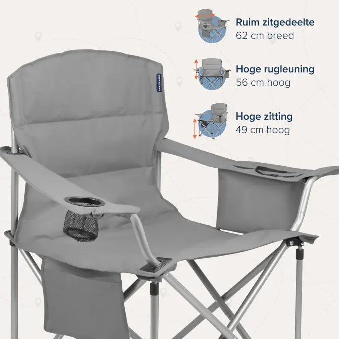 TRVLMORE Campingstoel XL