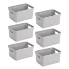Sigma home - Opbergbox - 5L grijs - 6-delig