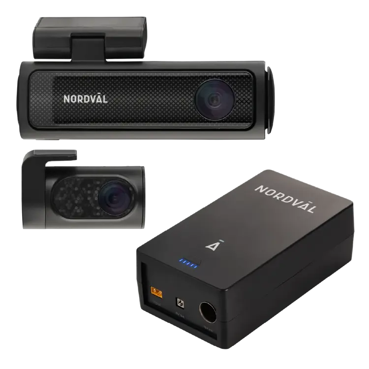 DC202-2CH Dashcam 4K 64GB + BP125 combi set