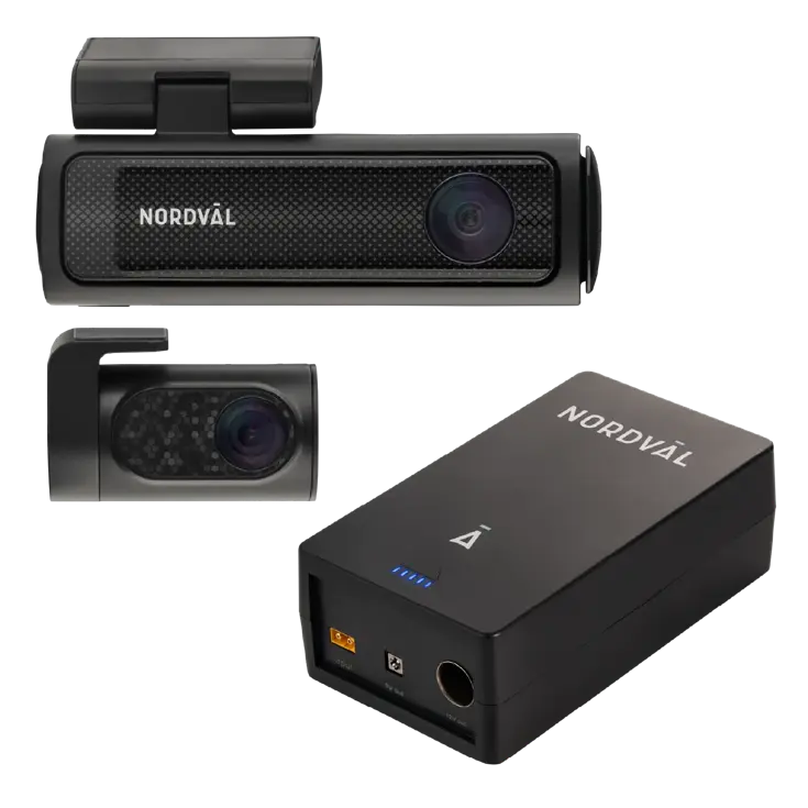DC202-2CH Dashcam 4K 64GB + BP125 combi set
