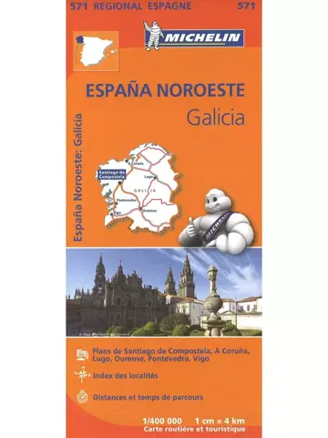 Michelin wegenkaart Regional 571 Spanje noord-west