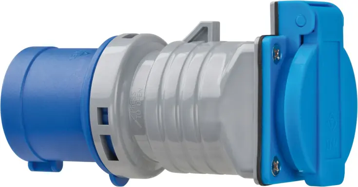 CEE-adapter 230V/16A IP44 voor buitengebruik