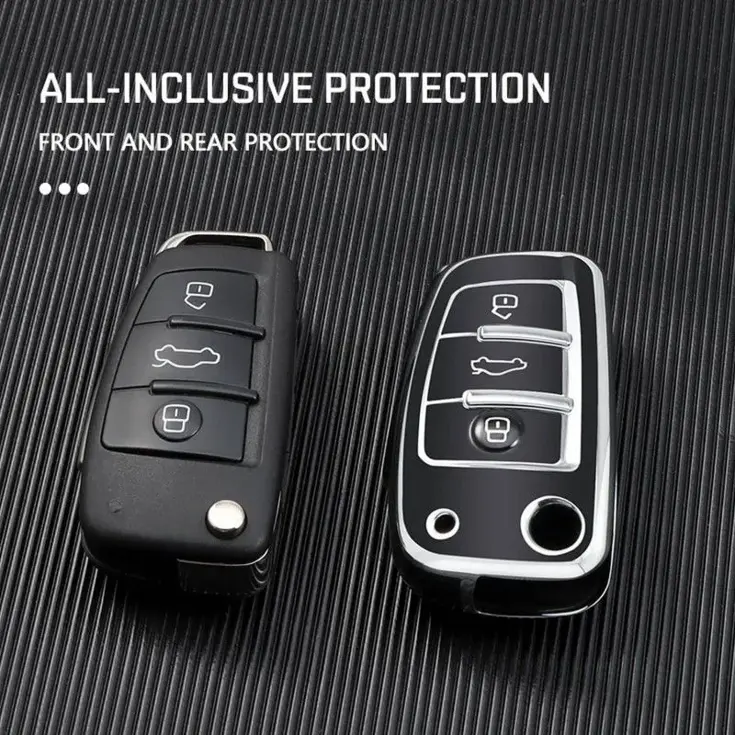 TPU Sleutelhoesje voor Audi zwart C3