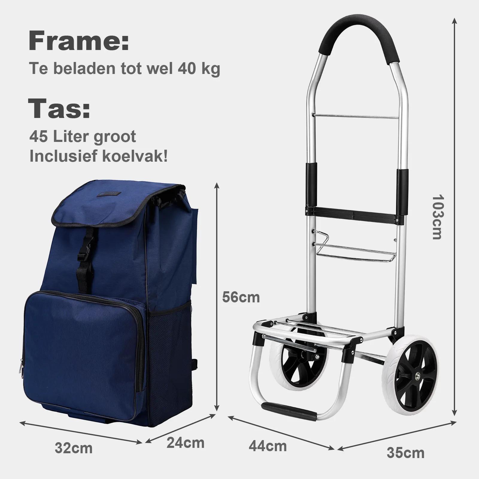 Avalo Boodschappentrolley 45L - Koelvak | Webwinkel