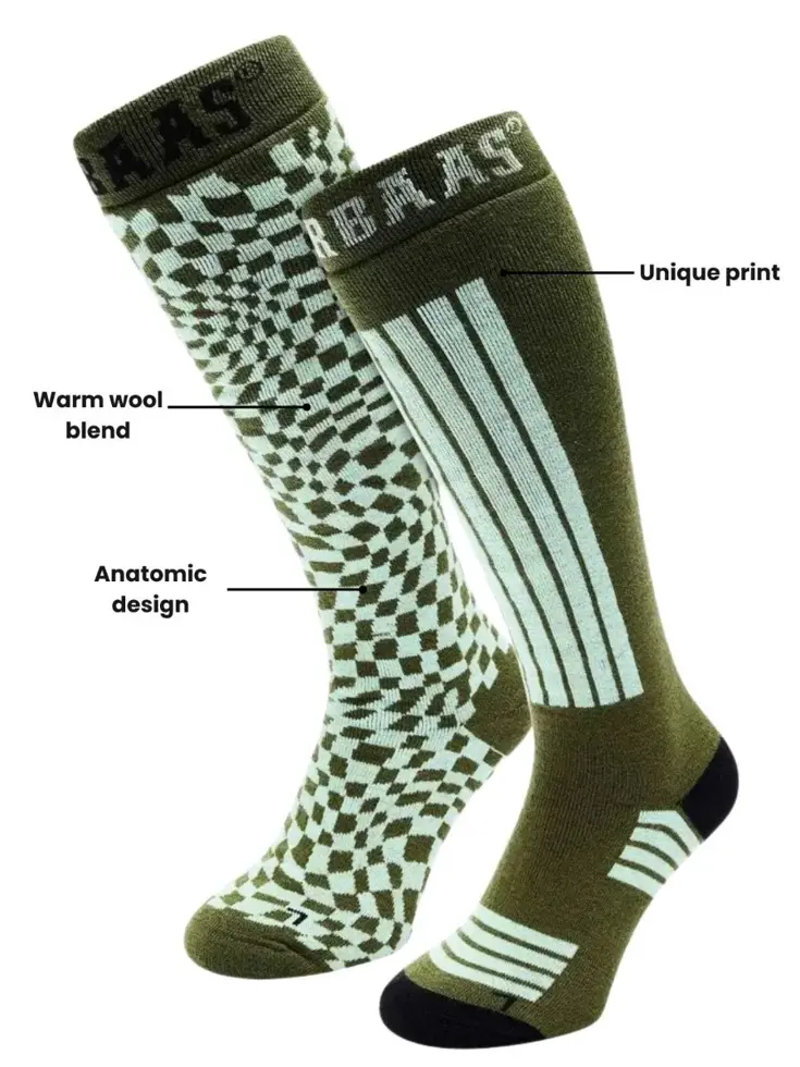 Poederbaas - 2 paar - Uniseks - Skisokken