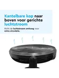 Vloerventilator 50 cm – 3 snelheden – kantelbaar
