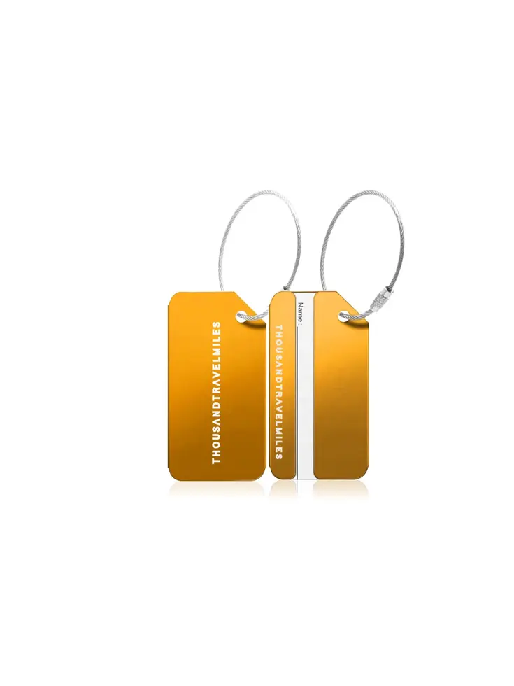 Aluminium Bagagelabel – 2 stuks – Oranje