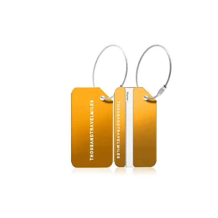 Aluminium Bagagelabel – 2 stuks – Oranje