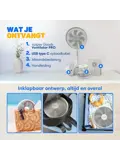 Draadloze Statiefventilator - 4in1 - Inklapbaar