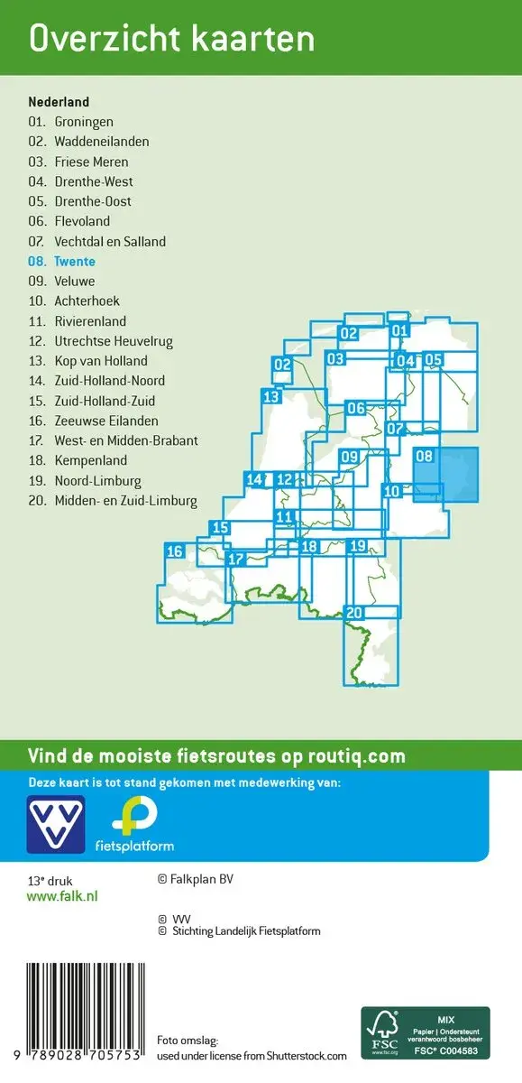 VVV Fietskaart 08 Twente