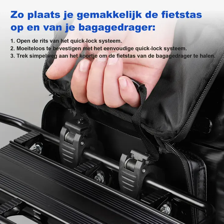 Brisby 40-52L 3-in-1 rolltop fietstassen