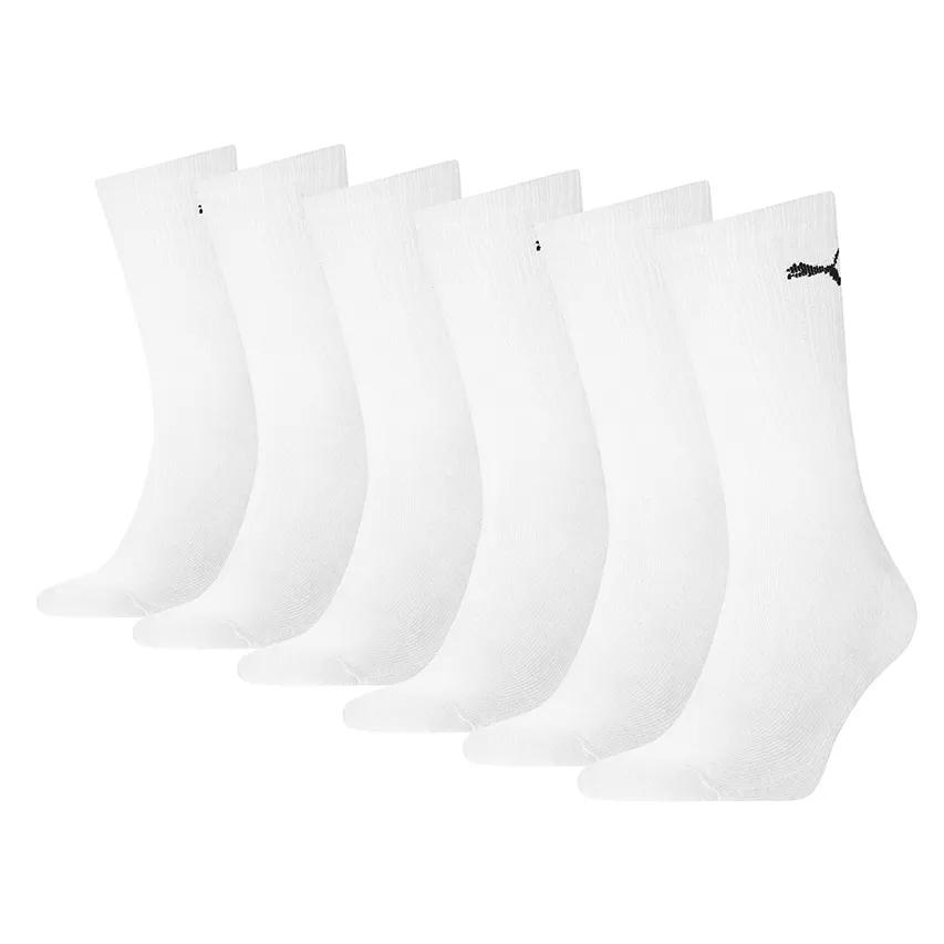 Puma   6-Pack Sportsokken  Unisex  Wit
