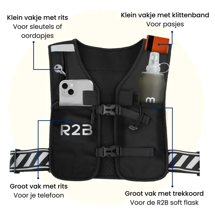 Hardloopvest met Soft Flask (250 ML)