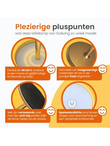 Essence Tafellamp Oplaadbaar - 38cm - LED