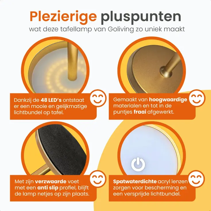 Essence Tafellamp Oplaadbaar - 38cm - LED