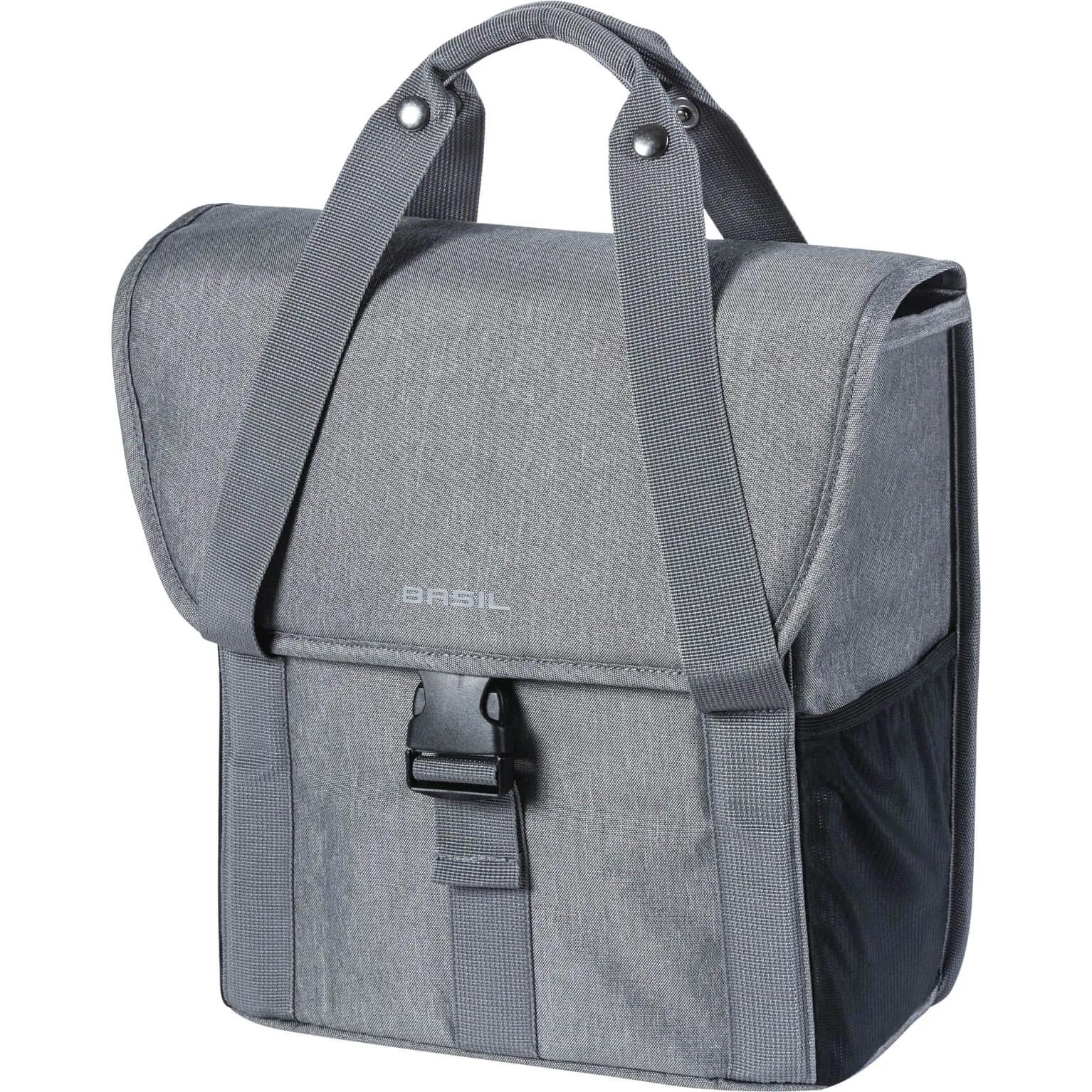 Basil  fietstas enkel Go grey melee 16L