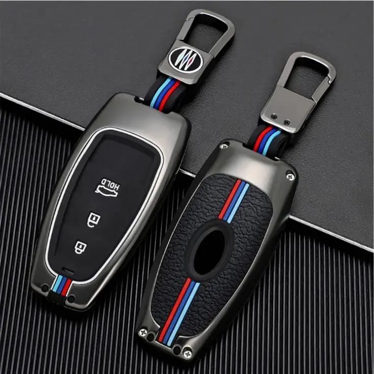 Metalen Sleutelhoesje voor Hyundai grijs J3