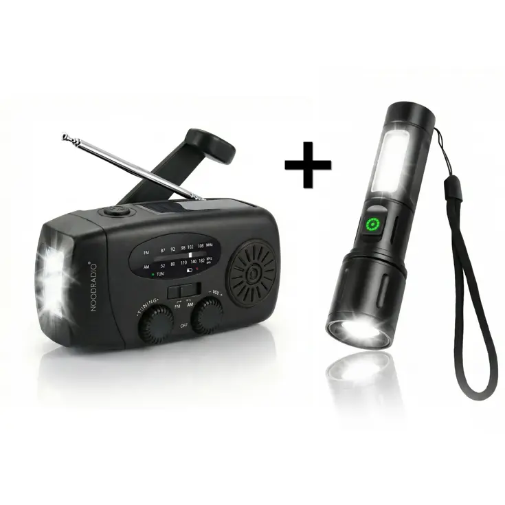 Noodradio 2.000mAh + Zaklamp